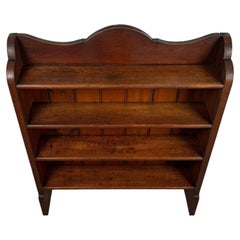 Antique English Oak Open Bookcase, Early 20th Century