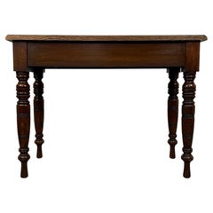 Antique English Oak Side Table, Early 20th Century