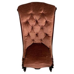 Fine Antique Victorian Mahogany Nursing Chair 19th Century