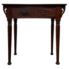 Early 20th Century Antique English Art Nouveau Oak Side Table