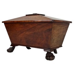 Fine 19th Century Antique English Regency Mahogany Cellarette