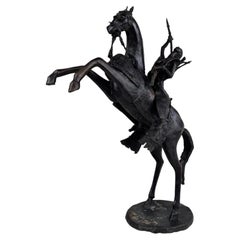 Fine 19th Century European Bronze Figural Sculpture of an African Horseman