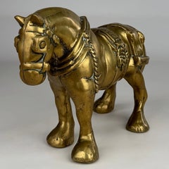 Fine 19th Century Antique English Brass Sculpture of a Horse