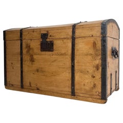 Fine 19th Century Antique English Pine Dome-Top Storage Chest