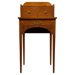 Fine Early 20th Century Antique English Satinwood Cabinet with Ebony Inlay