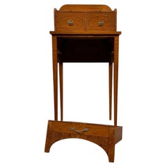 Fine Early 20th Century Antique English Satinwood Cabinet with Ebony Inlay