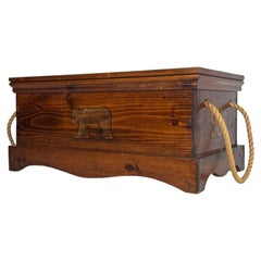 Vintage 20th Century English Painted Pine Storage Chest
