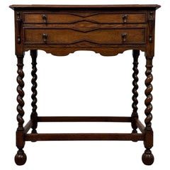 Fine Early 20th Century Antique English Jacobean Revival Oak Side Table