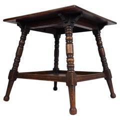 Fine Early 20th Century Antique English Oak Side Table