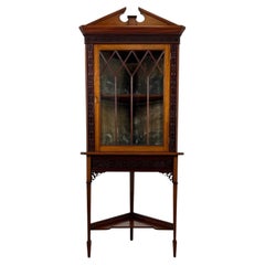 Fine 19th Century Chippendale Revival Mahogany Corner Cabinet by Webb & Co.