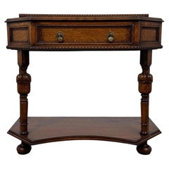 Fine Early 20th Century Antique English Jacobean Revival Oak Side Table