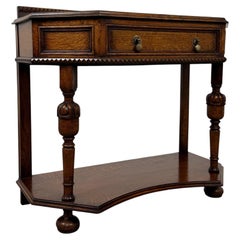 Fine Early 20th Century Antique English Jacobean Revival Oak Side Table