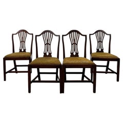 Fine 18th Century Antique English Set of Four Mahogany Dining Chairs