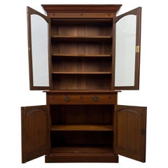 Fine Early 20th Century Antique English Arts and Crafts Oak Bookcase
