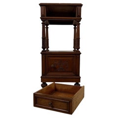 Fine 19th Century Antique French Walnut Cabinet with Marble Top