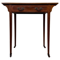 Fine Early 20th Century Antique English Cross-Banded Mahogany Writing Table