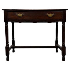 Fine 18th Century Antique English Oak Side Table