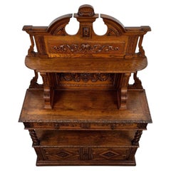 Fine 19th Century English Golden Oak Sideboard with Barley Twist Supports