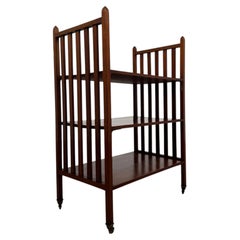 Fine Early 20th Century Antique English Mahogany Bookcase with Unusual Design