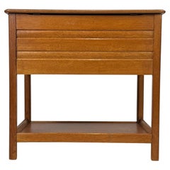 Fine Early 20th Century Antique English Oak Storage Box on Stand