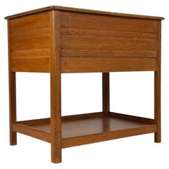 Fine Early 20th Century Antique English Oak Storage Box on Stand