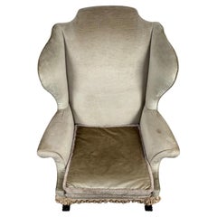 Fine Early 20th Century Antique English Mahogany Wingback Armchair