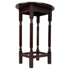 Fine Early 20th Century Antique English Small Oak Side Table