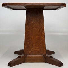 Fine Early 20th Century Antique English Oak Side Table