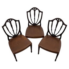 Fine 18th Century Antique English Set of Six Mahogany Dining Chairs