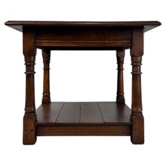 Fine Early 20th Century Antique English Small Oak Side Table
