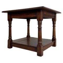 Fine Early 20th Century Antique English Small Oak Side Table