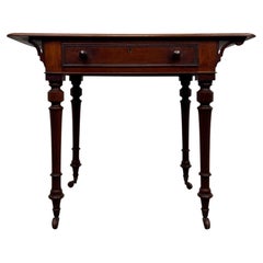 Fine 19th Century Antique English Freestanding Mahogany Writing Table