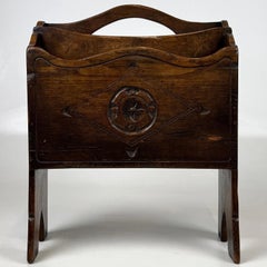 Fine Early 20th Century Antique English Oak Magazine Rack