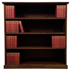 Fine Early 20th Century Antique English Oak Open Bookcase