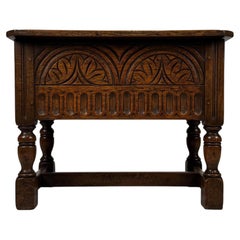 Fine Early 20th Century Antique English Oak Storage Box