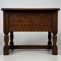 Fine Early 20th Century Antique English Oak Storage Box