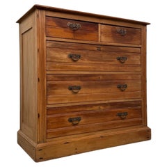 Rustic Early 20th Century Antique English Satinwood Chest of Drawers