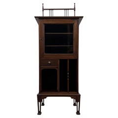 Fine Early 20th Century Antique English Mahogany Cabinet Vitrine