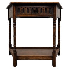 Fine Early 20th Century Antique English Oak Side Table