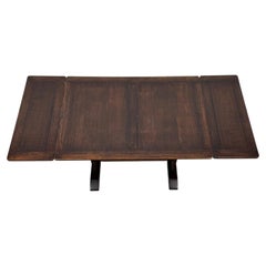 Fine Early 20th Century Antique English Oak Draw-Leaf Dining Table