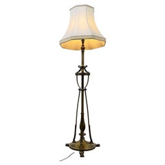 Fine 19th Century Antique English Decorative Brass Floor-Standing Lamp