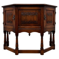Vintage 20th Century English Old Charm Oak Cupboard