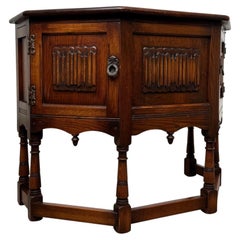 Vintage 20th Century English Old Charm Oak Cupboard