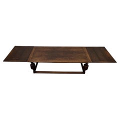 Fine 19th Century Antique English Oak 14ft Draw-Leaf Dining Table