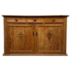 Fine 19th Century Antique English Victorian Pitch Pine Cupboard