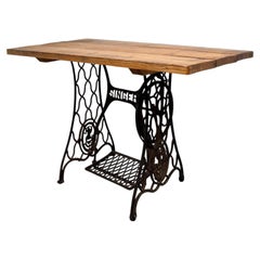 Mesa vintage de hierro fundido del siglo XX para máquina de coser, de origen inglés