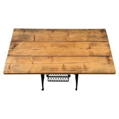 Mesa vintage de hierro fundido del siglo XX para máquina de coser, de origen inglés