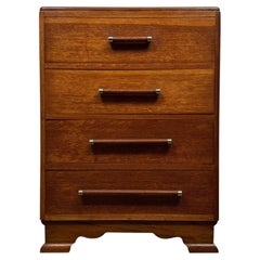 Vintage 20th Century English Oak Chest of Drawers