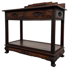 Fine 20th Century Chinese Rosewood Cabinet with Raised Gallery