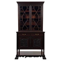 19th Century English Chippendale-Style Mahogany Display Cabinet by Maple & Co.